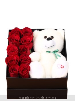 Siyah Kutuda Güller ve Ayıcık